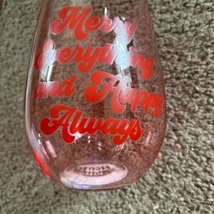 Festive Red Holiday Glass